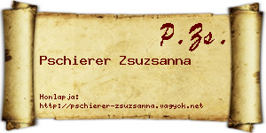 Pschierer Zsuzsanna névjegykártya